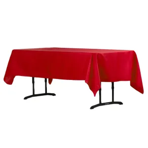 60"x102" Rectangular Polyester Tablecloth - Red