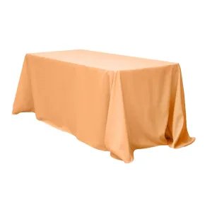 90"x132" Rectangular Oblong Polyester Tablecloth - Peach