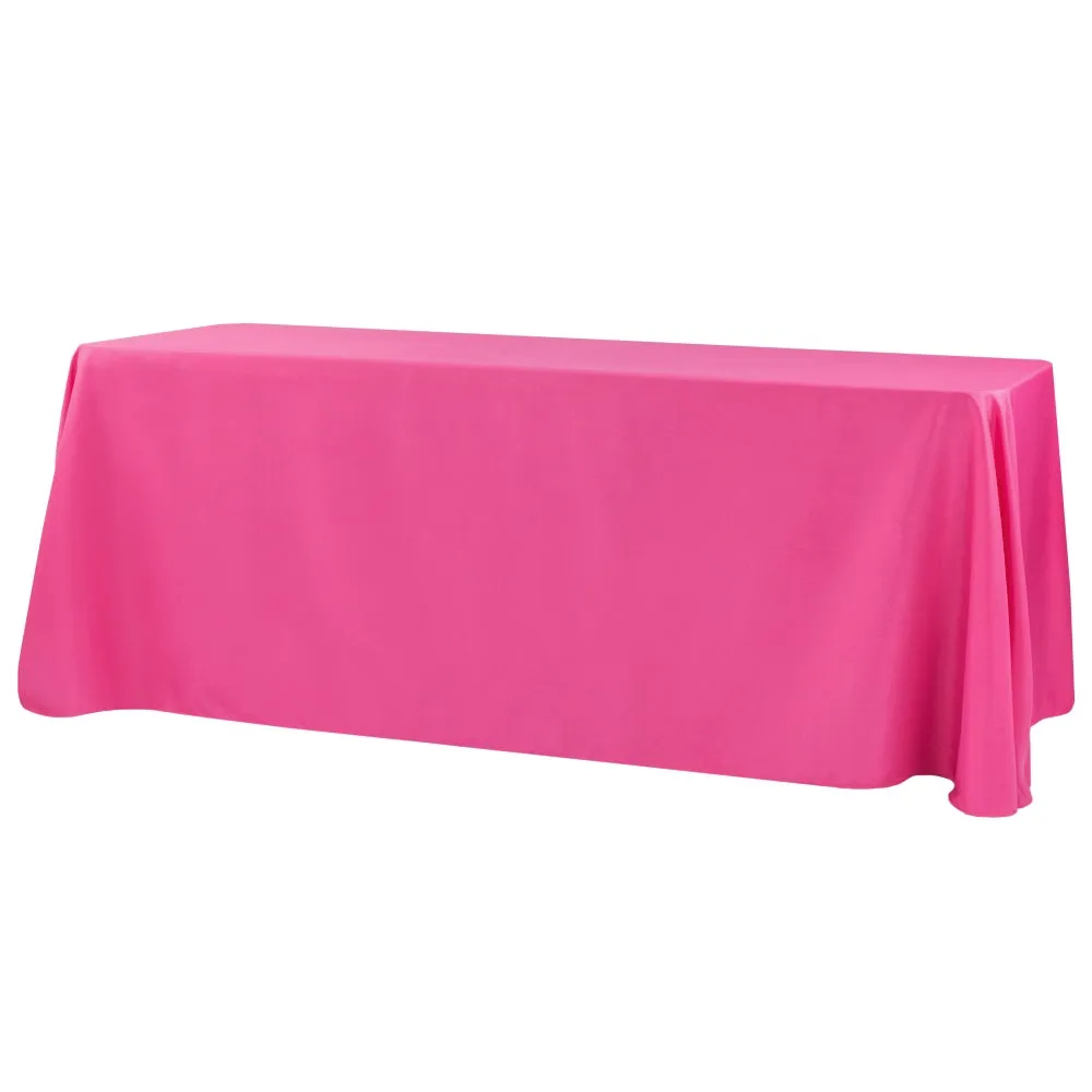 90"x156" Rectangular Oblong Polyester Tablecloth - Fuchsia