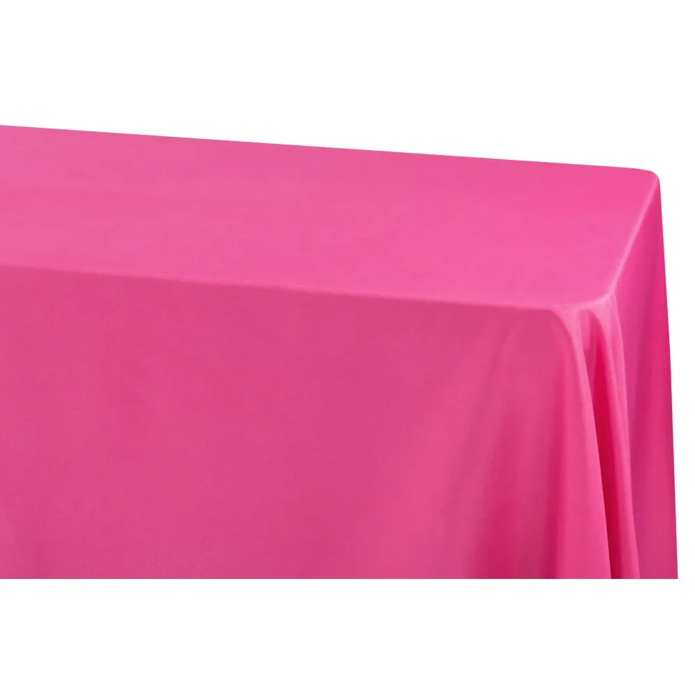 90"x156" Rectangular Oblong Polyester Tablecloth - Fuchsia