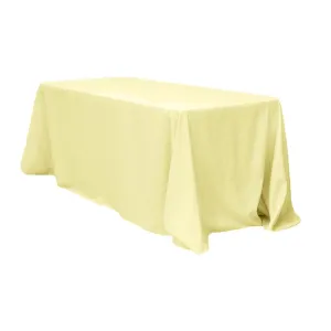 90"x156" Rectangular Oblong Polyester Tablecloth - Pastel Yellow