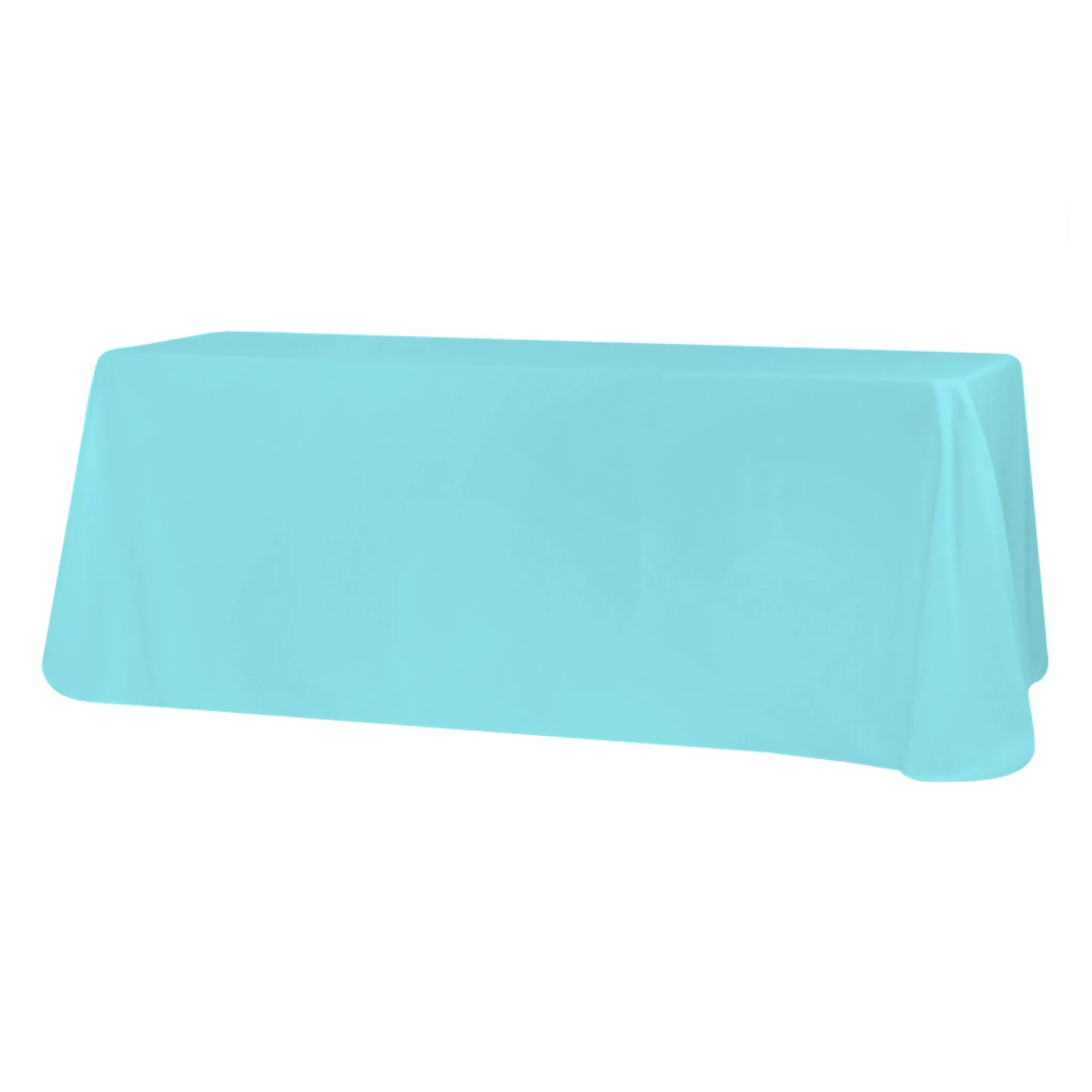 90"x156" Rectangular Oblong Polyester Tablecloth - Pool Blue
