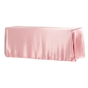 90"x156" Rectangular Satin Tablecloth - Dusty Rose/Mauve