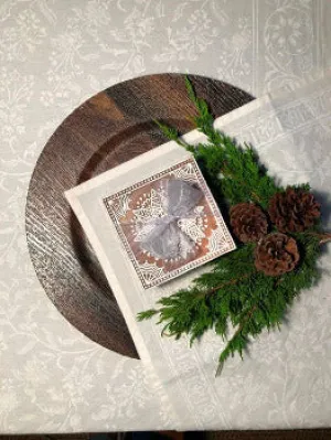 Adorn White on White Floral Tablecloth