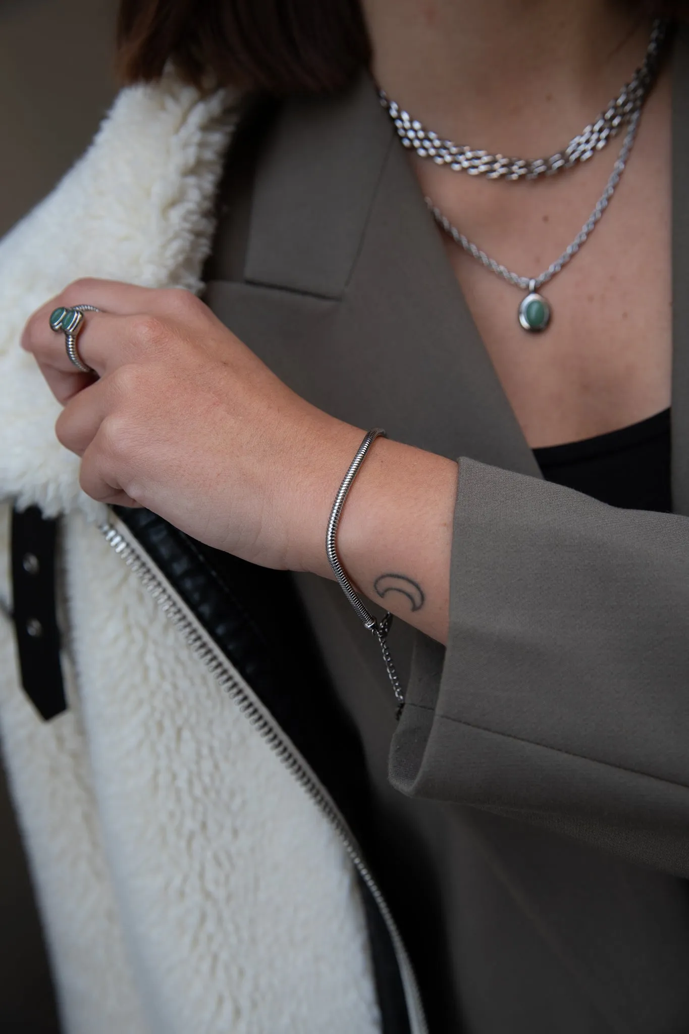 Avenue Snake Bracelet Silver