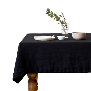 Black Linen Tablecloth