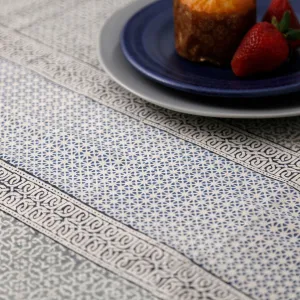 Block Print Tablecloth / Opal Garden