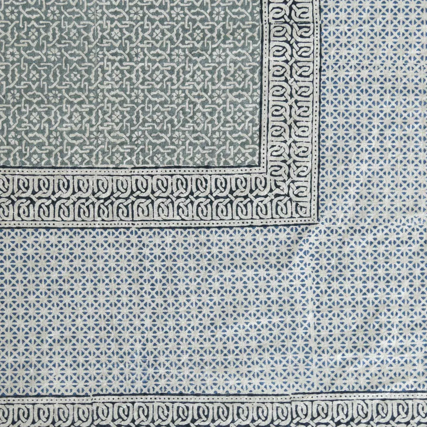 Block Print Tablecloth / Opal Garden