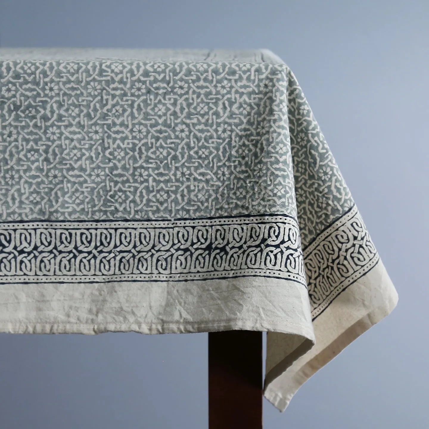 Block Print Tablecloth / Opal Garden