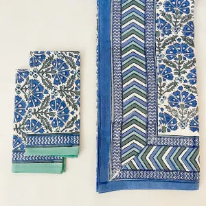 Blockprint Tablecloth | Chrysanthemum