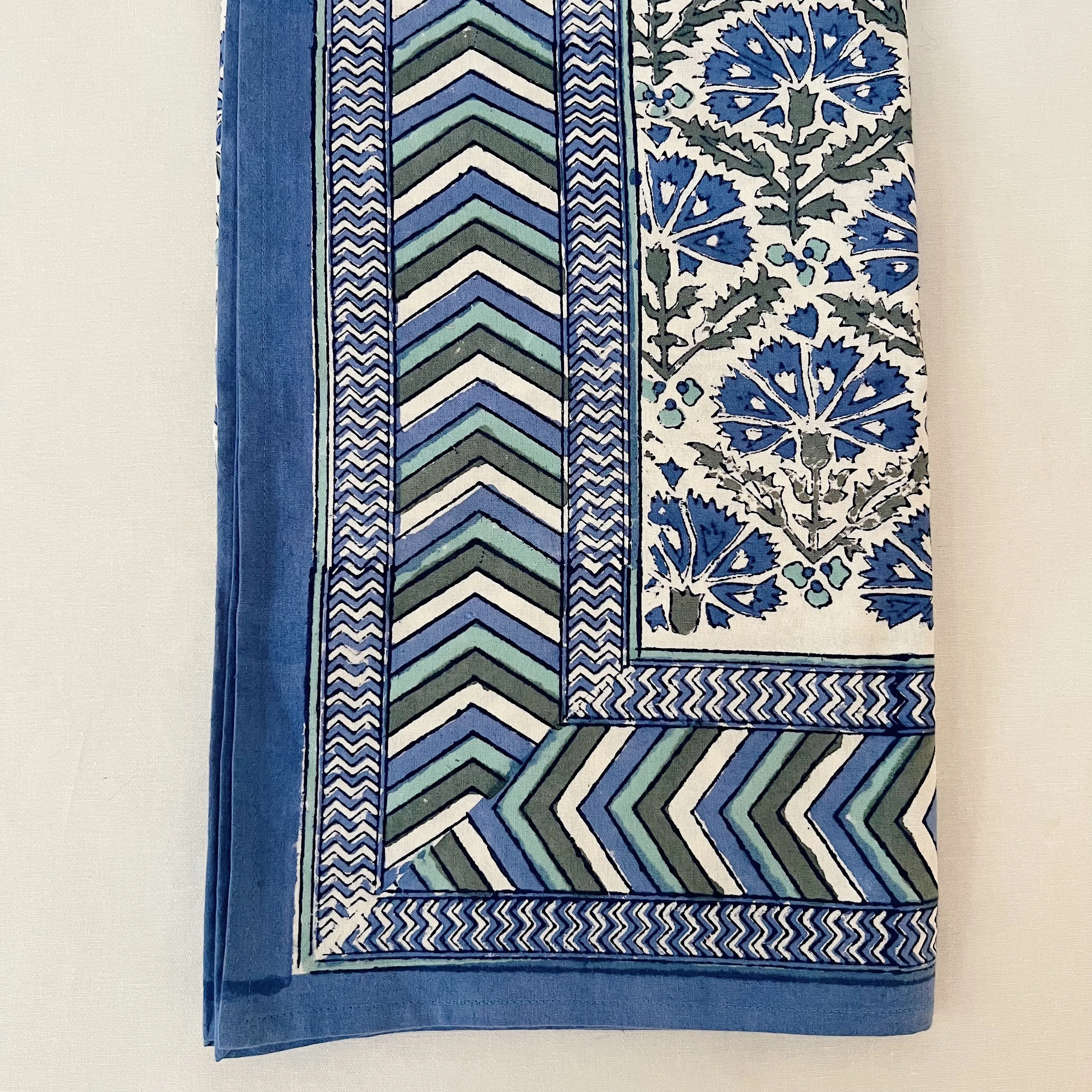 Blockprint Tablecloth | Chrysanthemum
