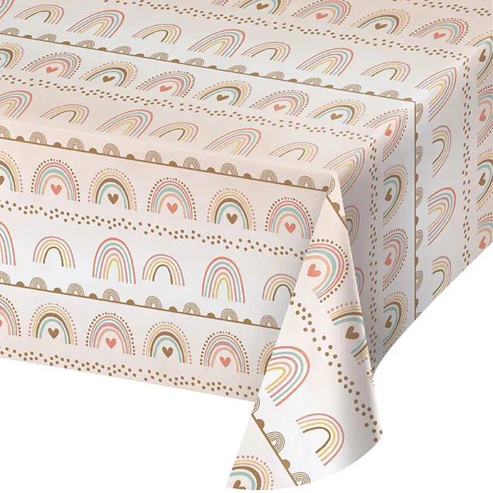 Boho Rainbow 60 Piece Birthday Party Kit for 8