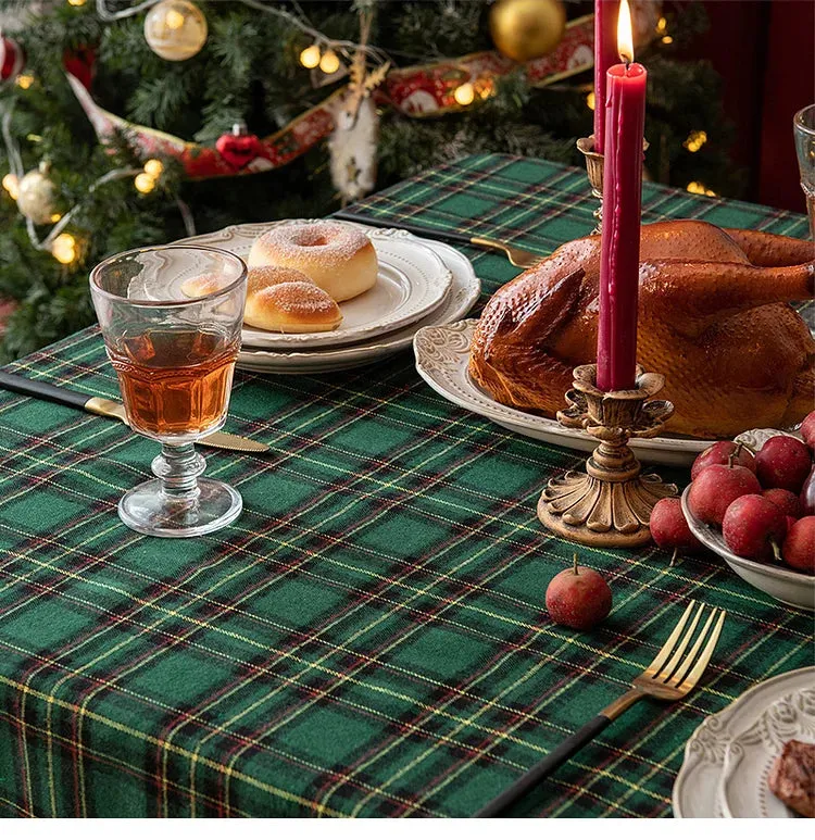 Buffalo Plaid Christmas Tablecloth