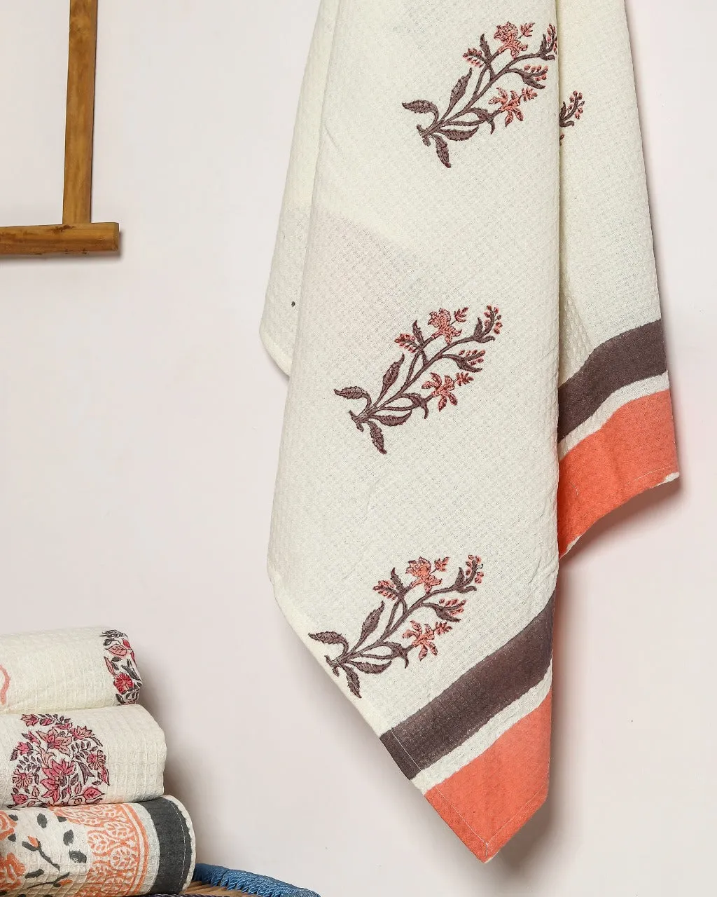 Buta Print Waffle Cotton Towel (TWL07)