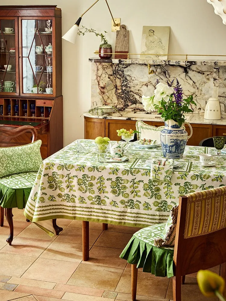 Canterbury Bell and Pomegranate Table Covers for Round Table, Large Modern Rectangle Tablecloth for Dining Table, Farmhouse Table Cloth for Oval Table