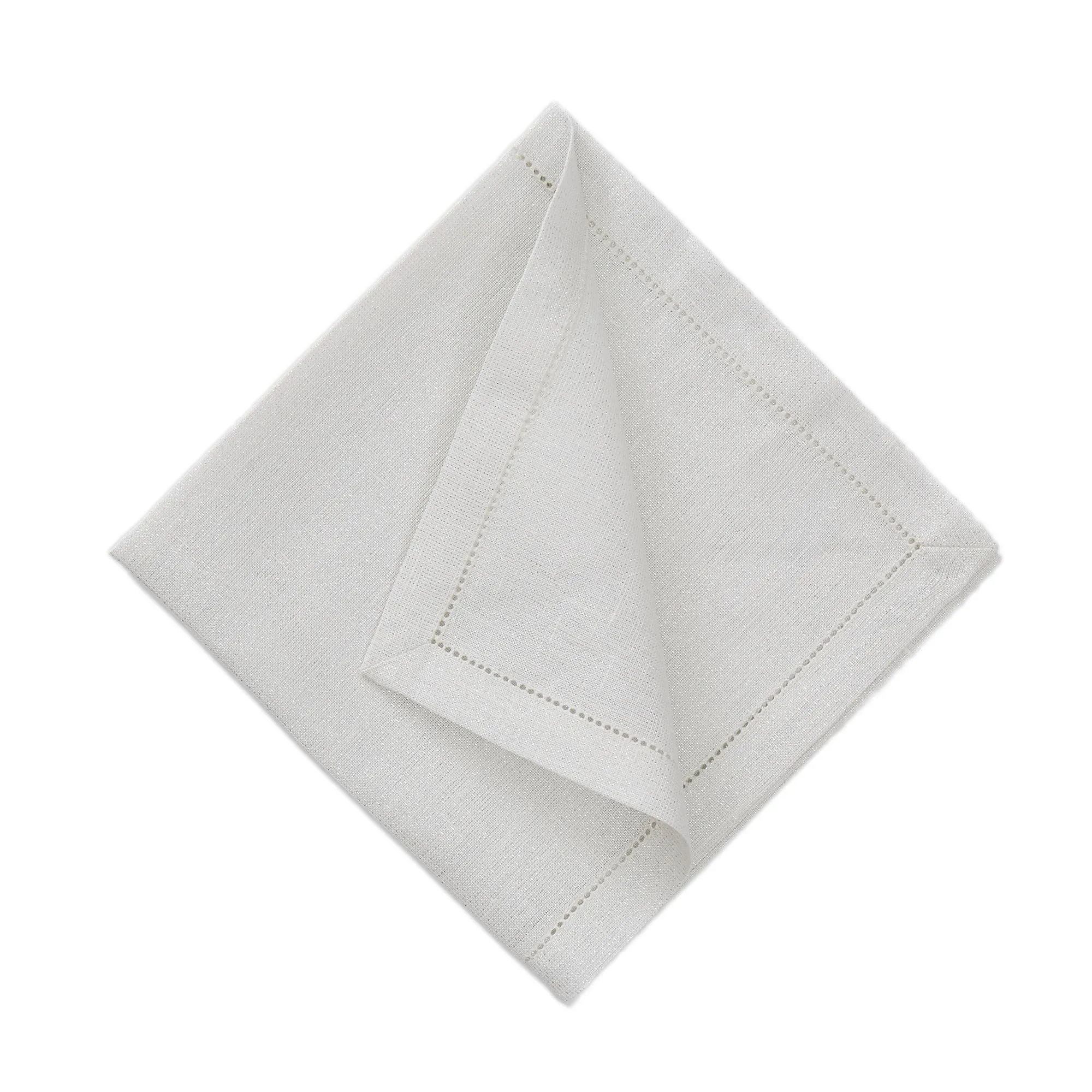 Cavaillon Lurex Napkin Set [Silver/White]