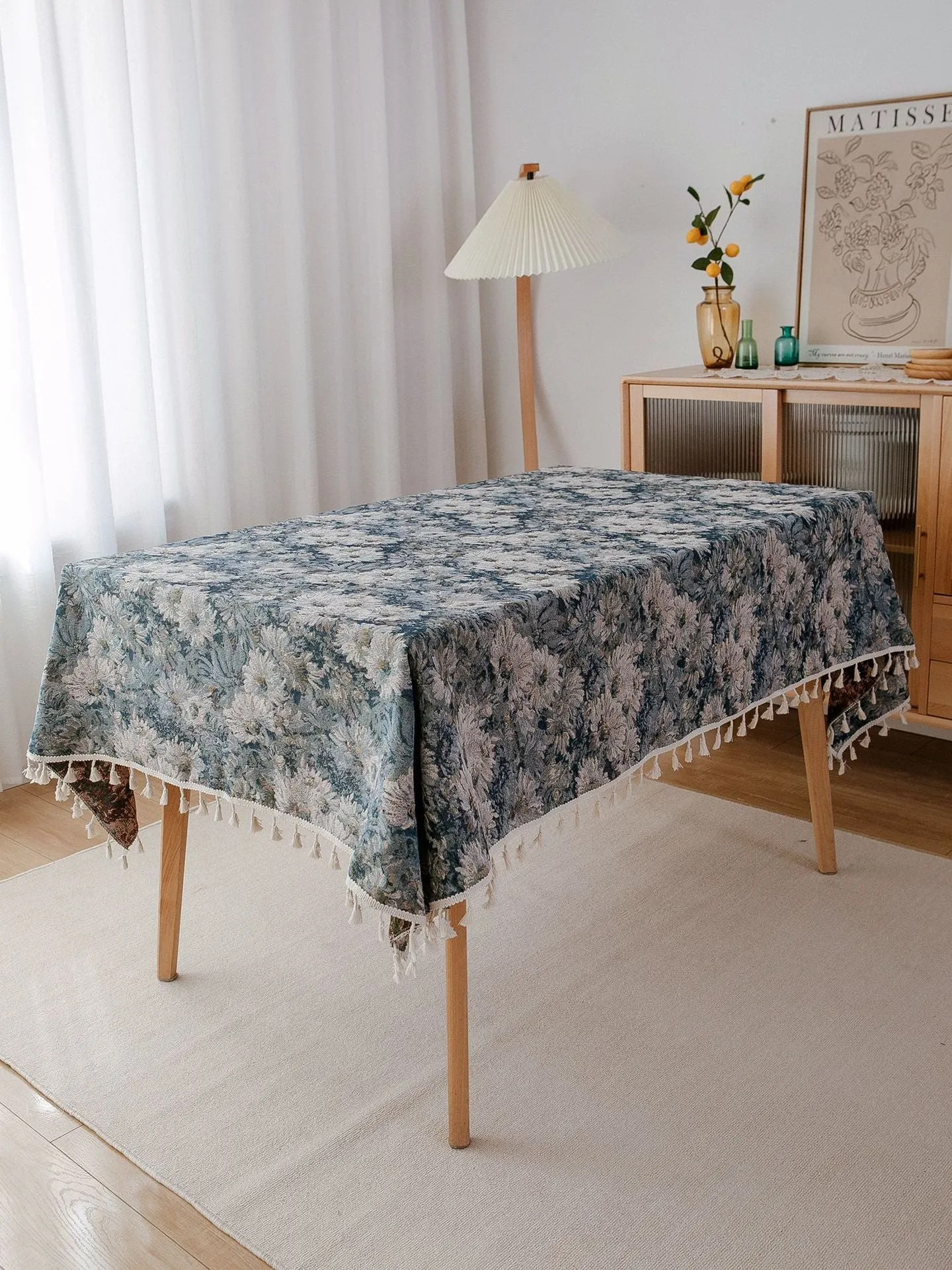 Colorful Jacquard Table Cloth American Tablecloth Double-Sided Pattern Thick Tablecloth Geometric Bohemian Dustproof Table Cloth