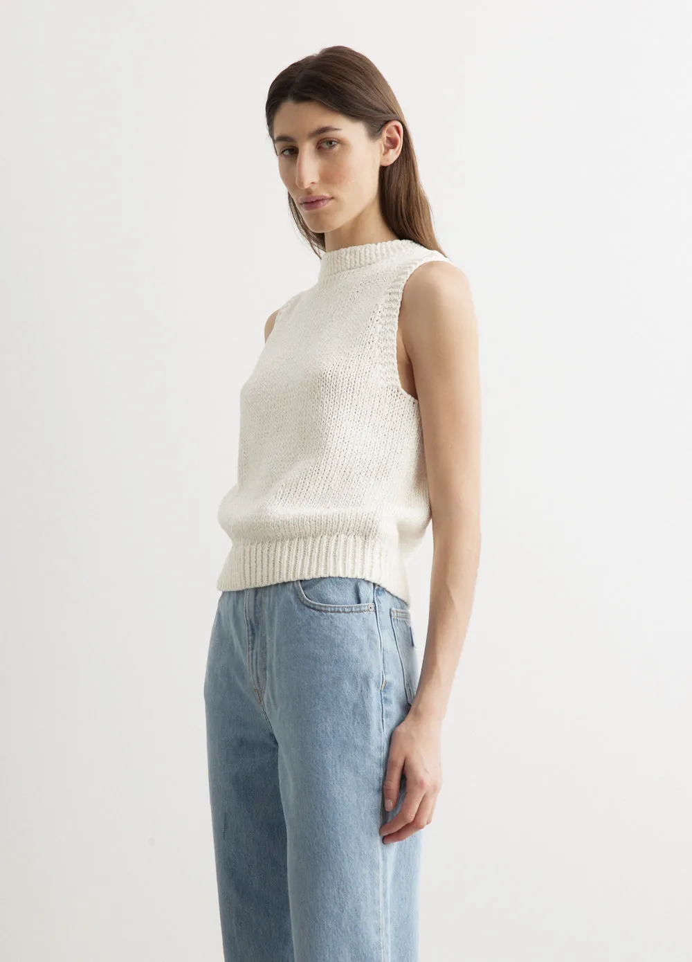 Cotton Linen Knitted Tank
