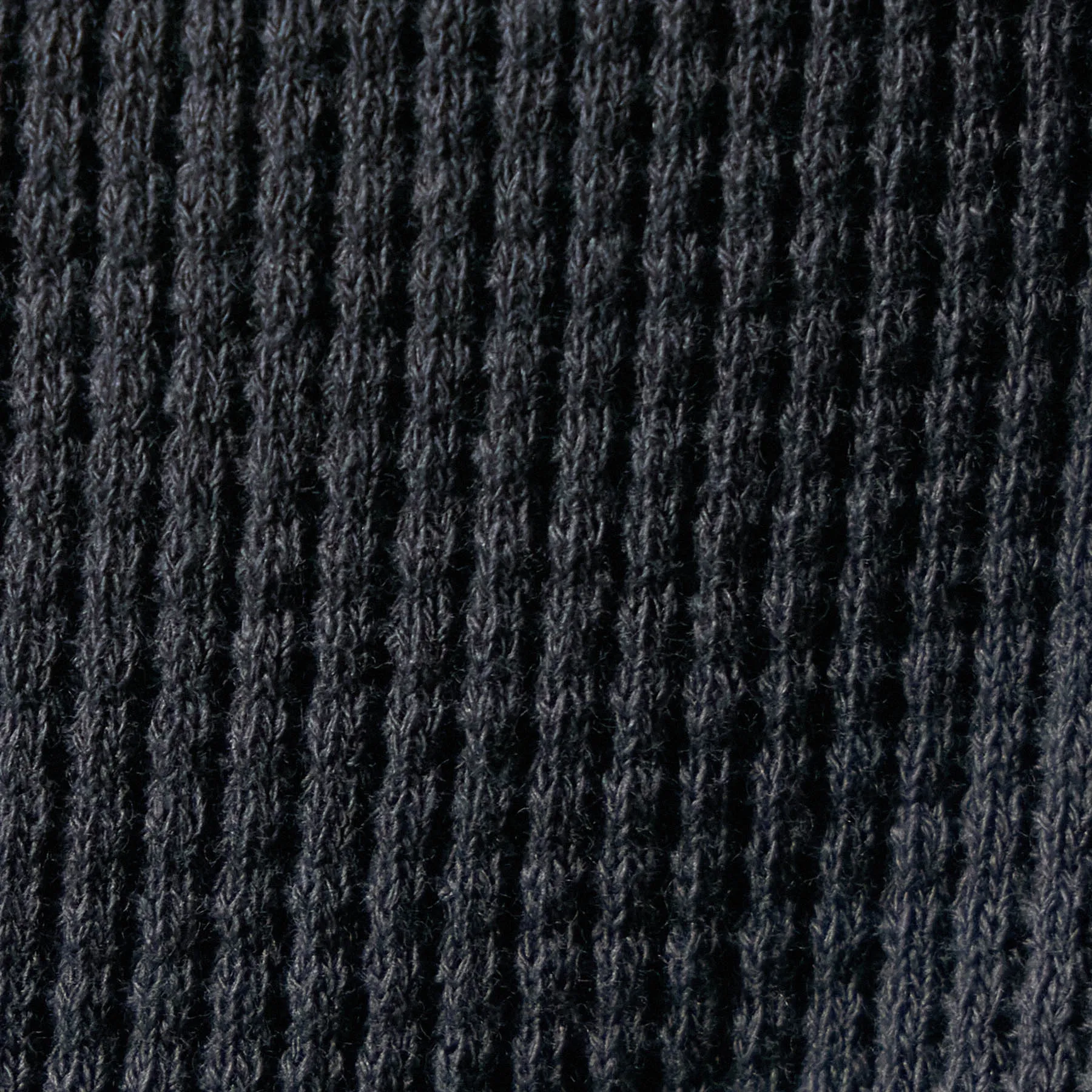 Cotton Linen Waffle Henley - Asphalt