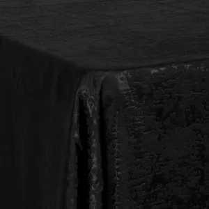 Crinkle Shimmer 90"x132" Rectangular Tablecloth - Black