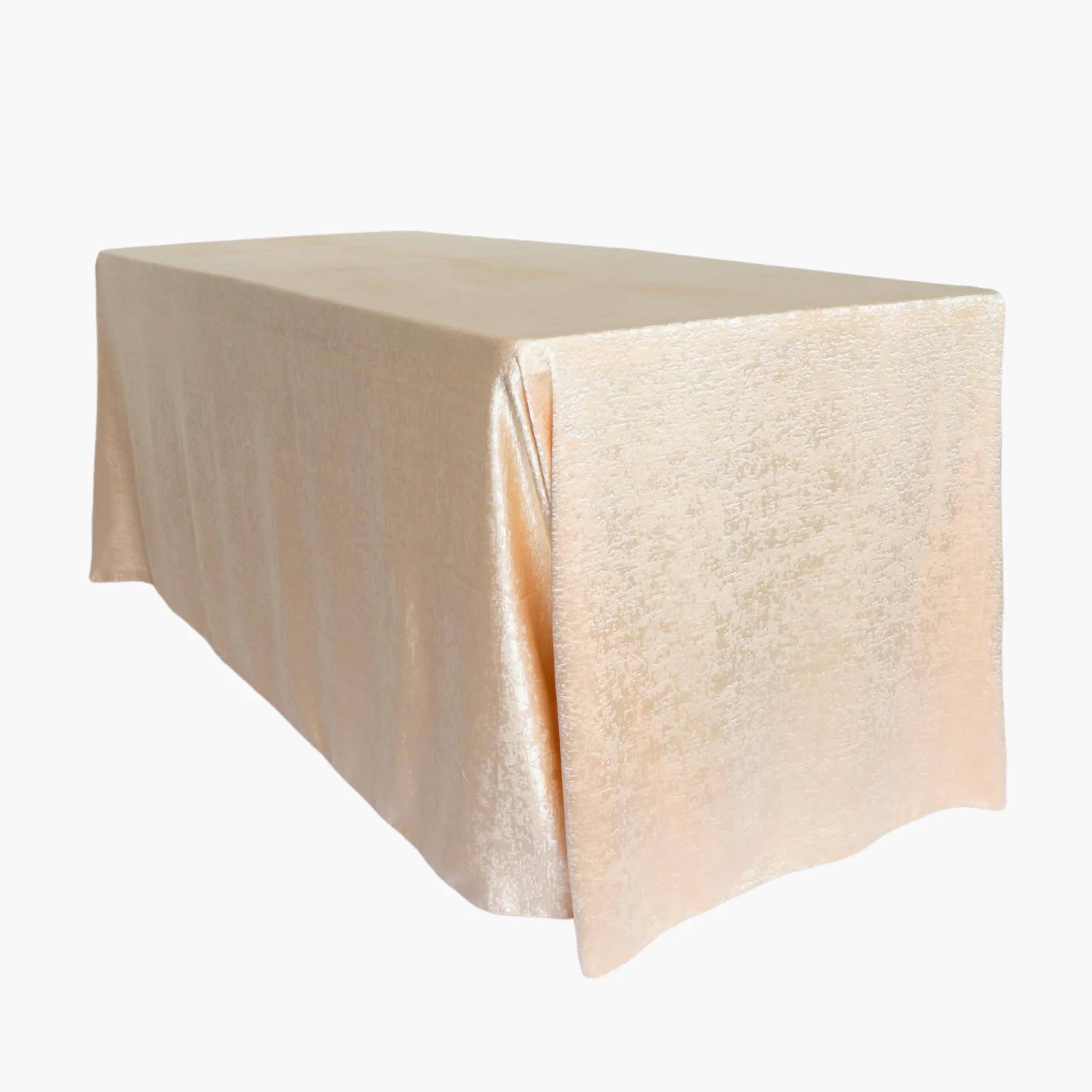 Crinkle Shimmer 90"x132" Rectangular Tablecloth - Champagne