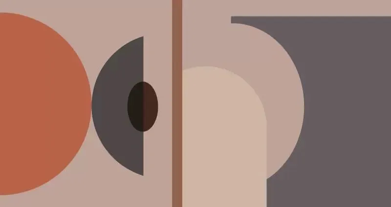 Custom Wallpaper Mural Nordic Minimalist Geometric Arch with Shapes (㎡)
