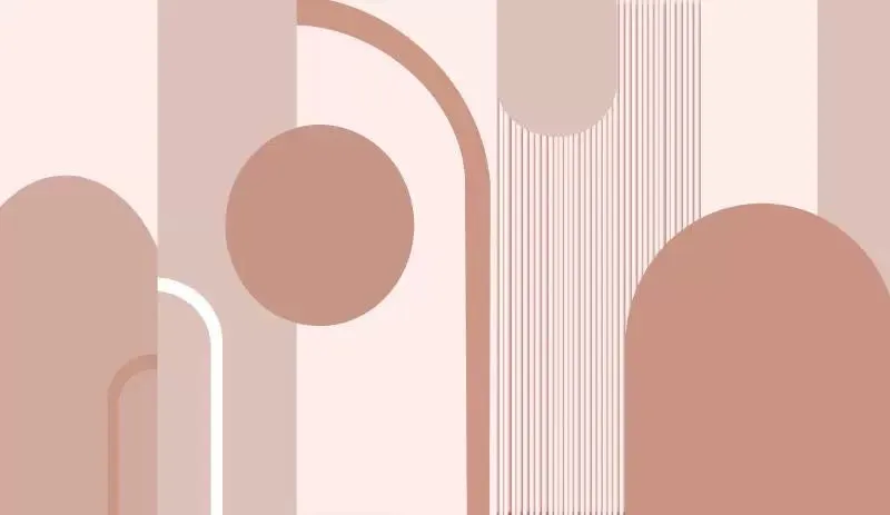 Custom Wallpaper Mural Nordic Minimalist Geometric Arch with Shapes (㎡)