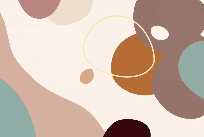 Custom Wallpaper Mural Nordic Minimalist Geometric Arch with Shapes (㎡)