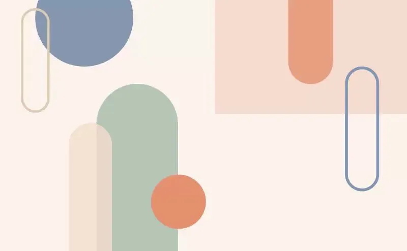 Custom Wallpaper Mural Nordic Minimalist Geometric Arch with Shapes (㎡)