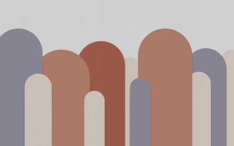 Custom Wallpaper Mural Nordic Minimalist Geometric Arch with Shapes (㎡)