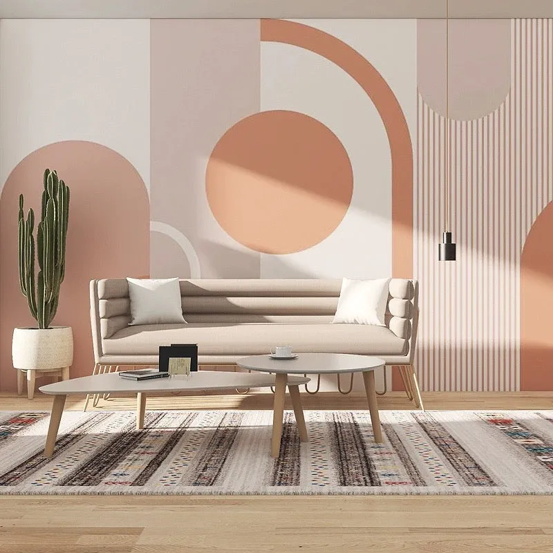 Custom Wallpaper Mural Nordic Minimalist Geometric Arch with Shapes (㎡)