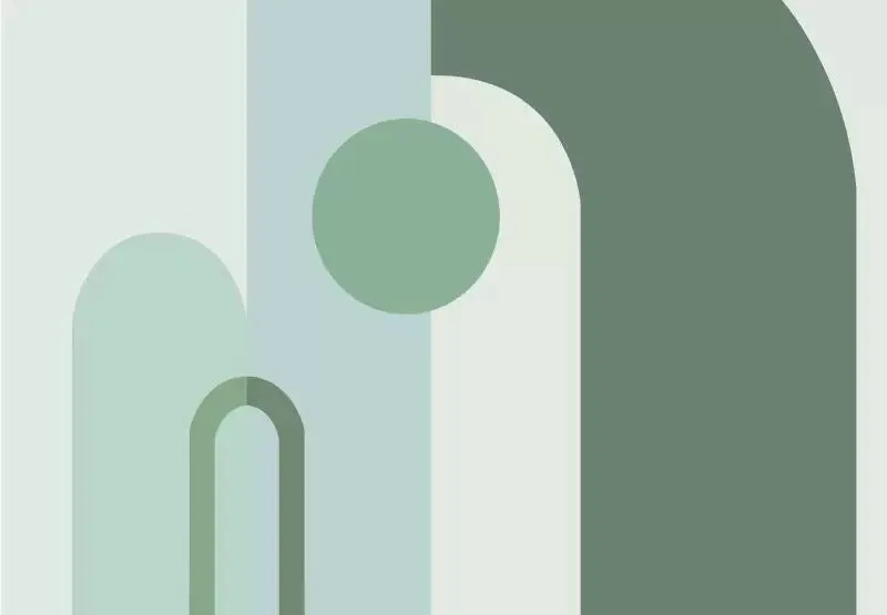 Custom Wallpaper Mural Nordic Minimalist Geometric Arch with Shapes (㎡)