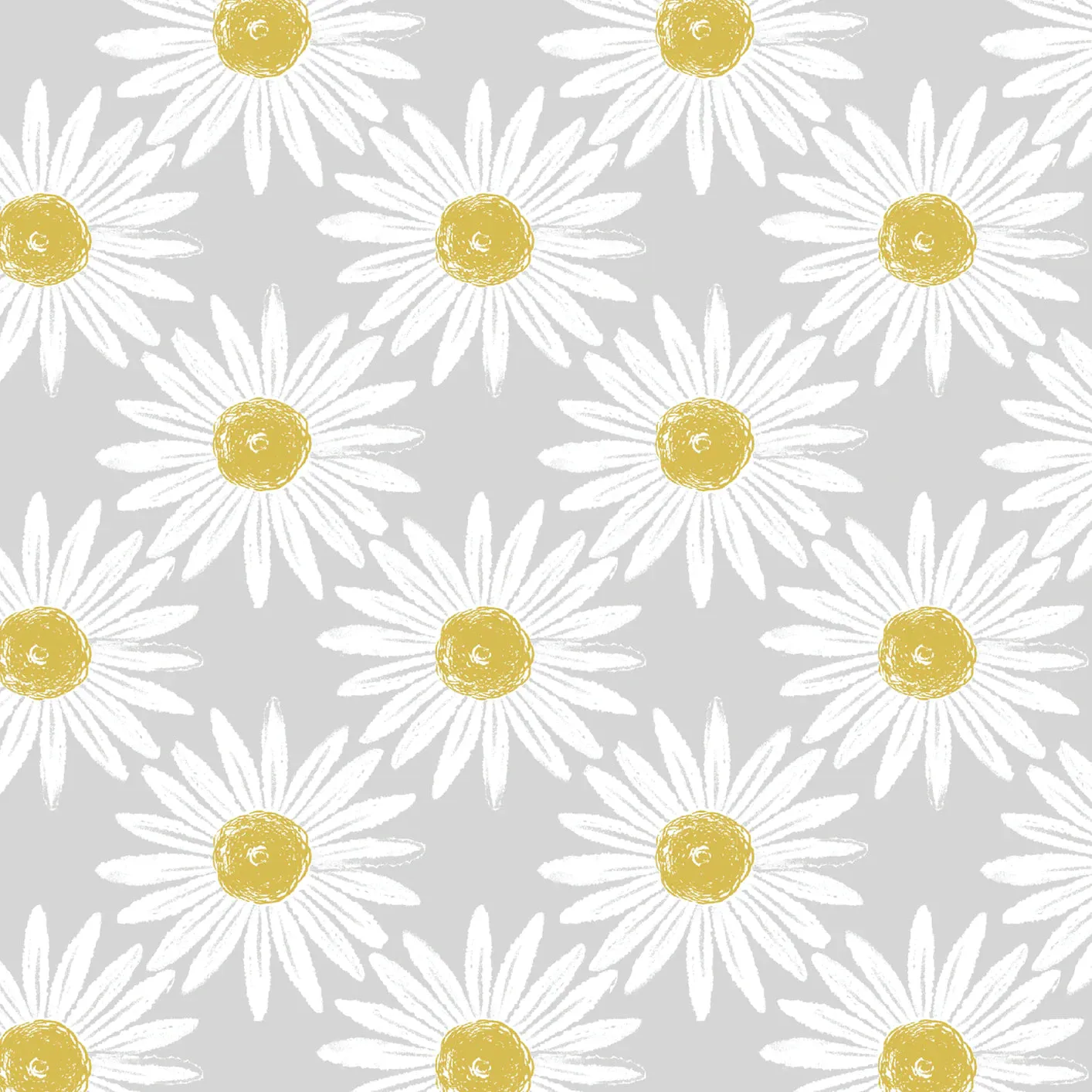 Daisy Grey PVC Coated Tablecloth