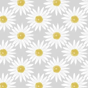 Daisy Grey PVC Coated Tablecloth
