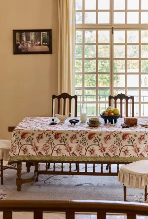 Dining Room Flower Table Cloths, Extra Large Rectangular Table Covers for Kitchen, Farmhouse Table Cloth, Wedding Tablecloth, Square Tablecloth for Round Table