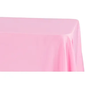 Economy Polyester Tablecloth 90"x132" Oblong Rectangular - Pink