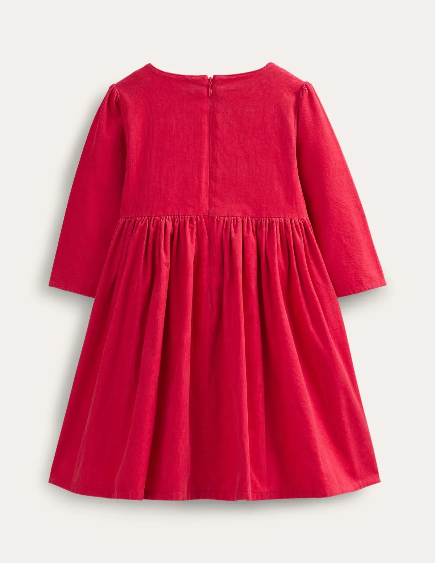 Embroidered Cord Dress-Pop Peony Festive