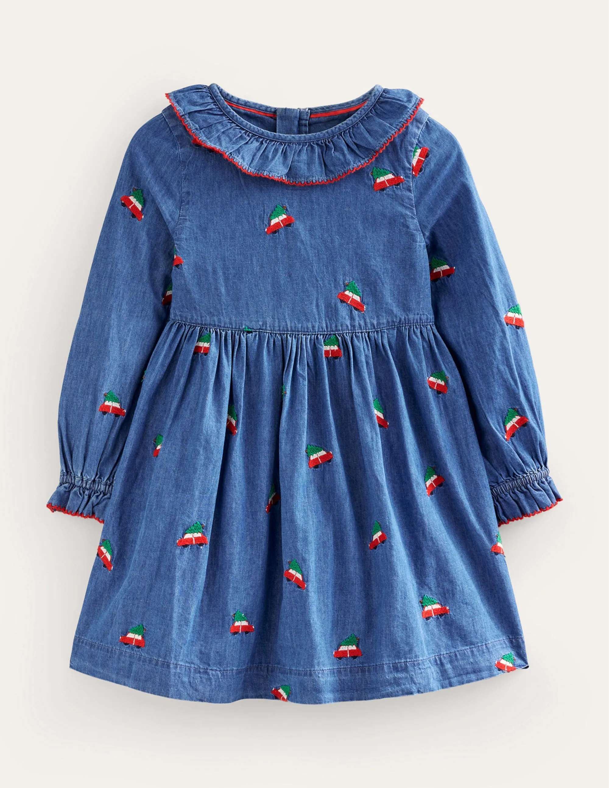 Embroidered Festive Dress-Festive Car Embroidery