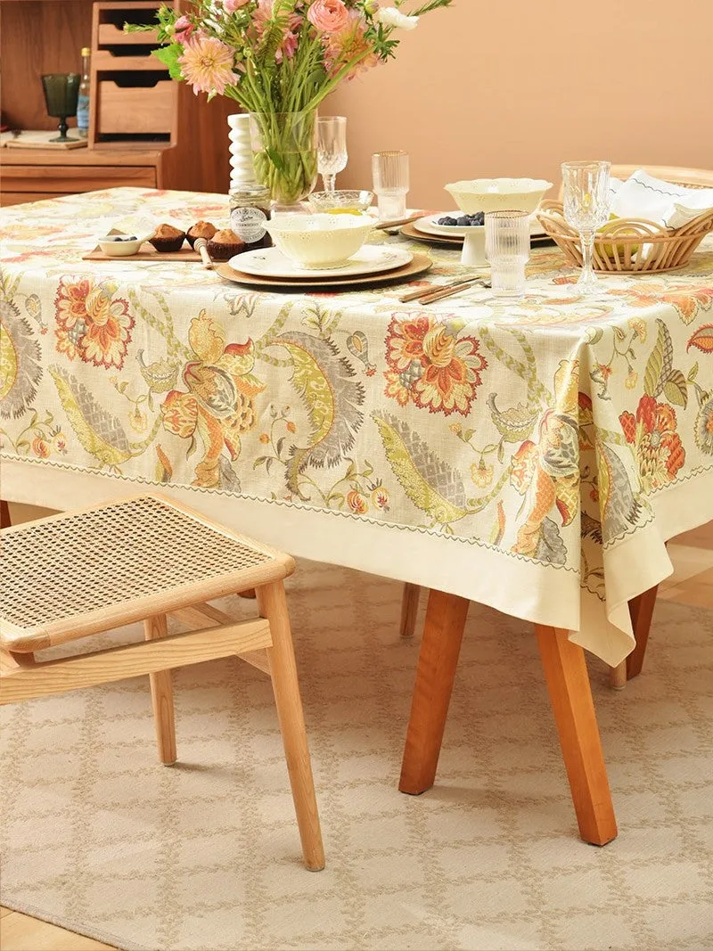 Extra Large Rectangle Tablecloth for Dining Room Table, Country Farmhouse Tablecloth, Square Tablecloth for Round Table, Rustic Table Covers for Kitchen