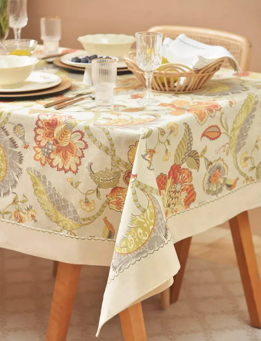 Extra Large Rectangle Tablecloth for Dining Room Table, Country Farmhouse Tablecloth, Square Tablecloth for Round Table, Rustic Table Covers for Kitchen