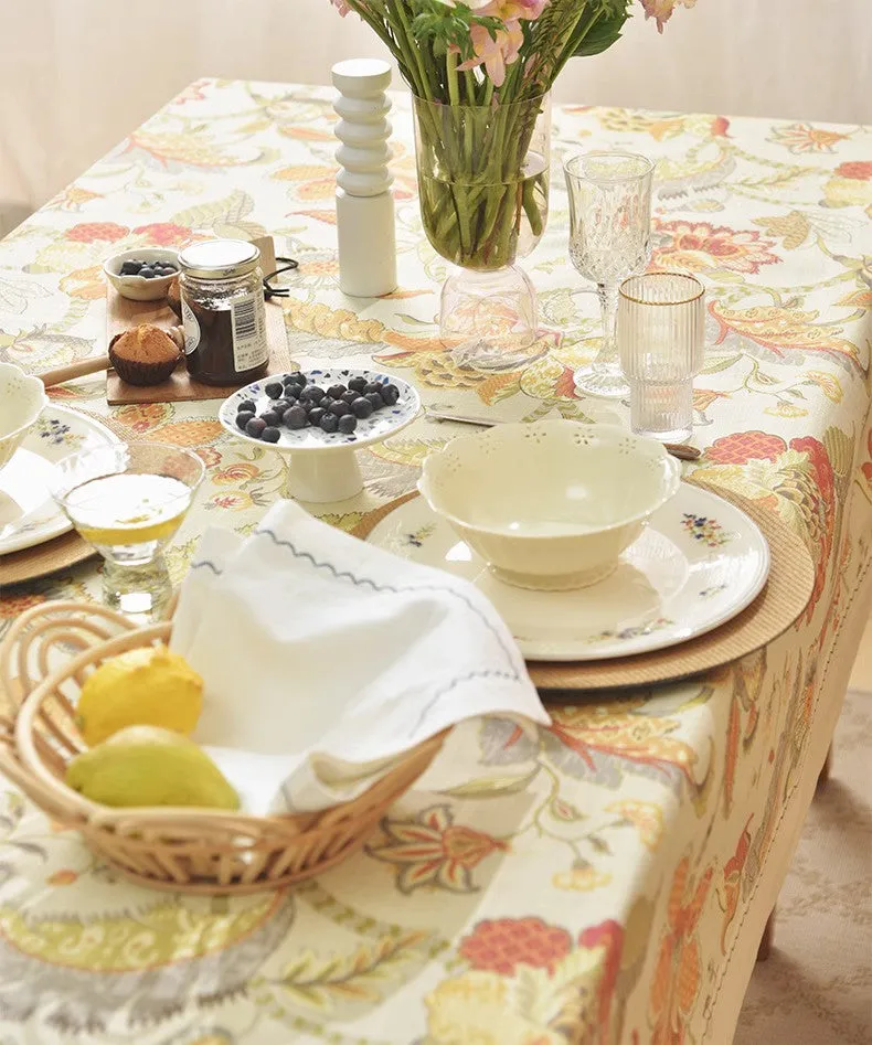 Extra Large Rectangle Tablecloth for Dining Room Table, Country Farmhouse Tablecloth, Square Tablecloth for Round Table, Rustic Table Covers for Kitchen