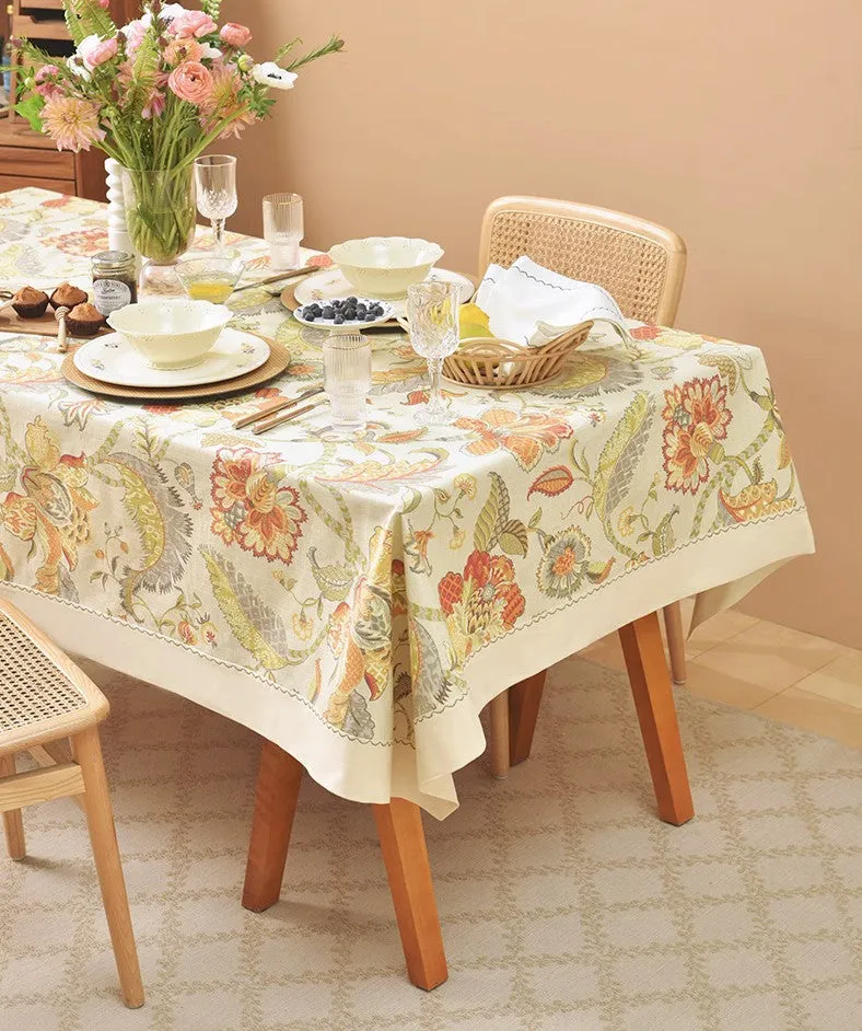 Extra Large Rectangle Tablecloth for Dining Room Table, Country Farmhouse Tablecloth, Square Tablecloth for Round Table, Rustic Table Covers for Kitchen
