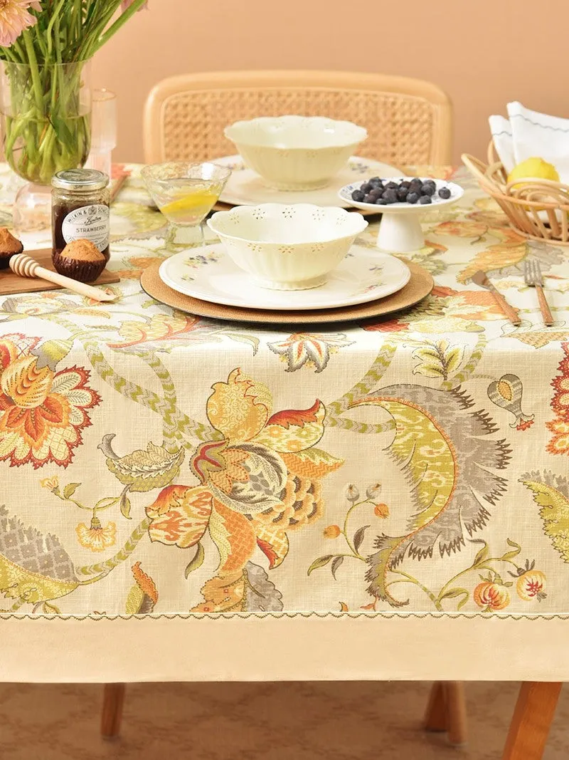 Extra Large Rectangle Tablecloth for Dining Room Table, Country Farmhouse Tablecloth, Square Tablecloth for Round Table, Rustic Table Covers for Kitchen