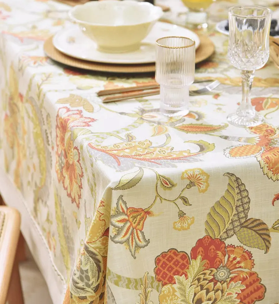 Extra Large Rectangle Tablecloth for Dining Room Table, Country Farmhouse Tablecloth, Square Tablecloth for Round Table, Rustic Table Covers for Kitchen