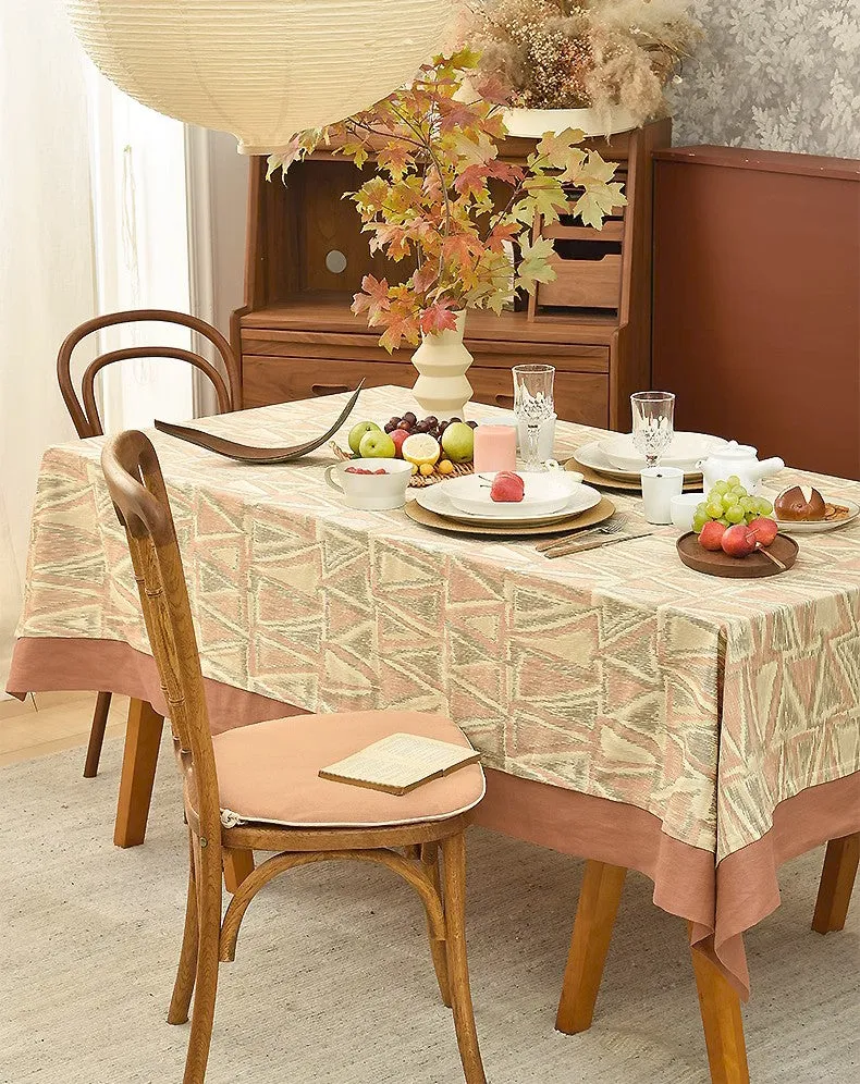 Extra Large Rectangle Tablecloth for Dining Room Table, Geometric Modern Table Covers for Kitchen, Country Farmhouse Tablecloths for Oval Table
