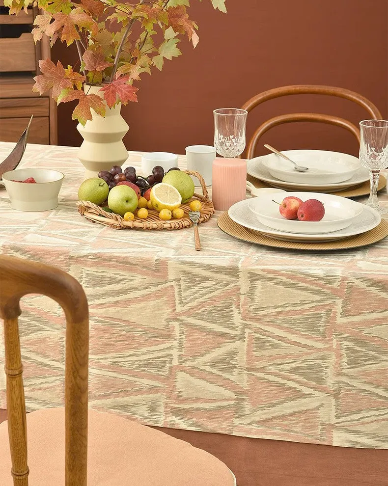 Extra Large Rectangle Tablecloth for Dining Room Table, Geometric Modern Table Covers for Kitchen, Country Farmhouse Tablecloths for Oval Table