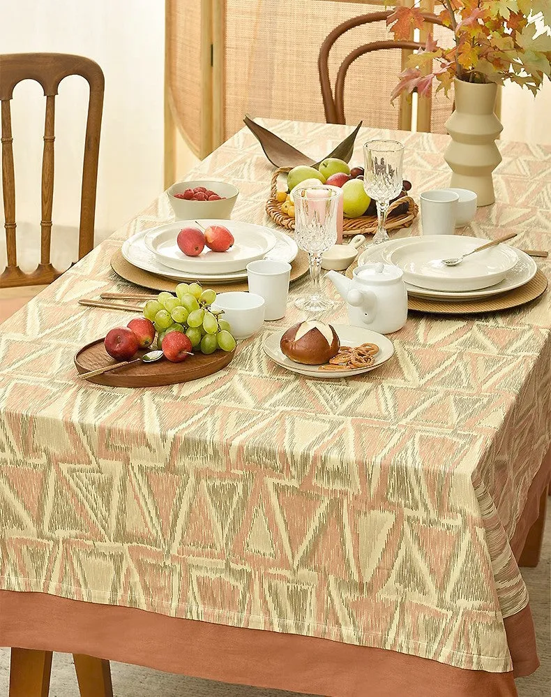 Extra Large Rectangle Tablecloth for Dining Room Table, Geometric Modern Table Covers for Kitchen, Country Farmhouse Tablecloths for Oval Table