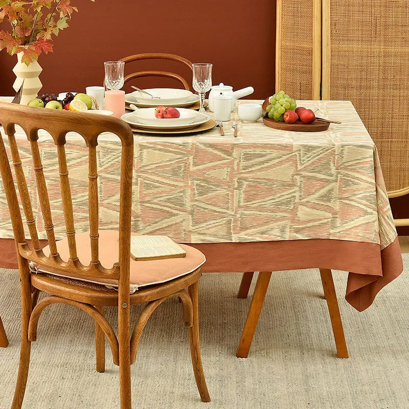 Extra Large Rectangle Tablecloth for Dining Room Table, Geometric Modern Table Covers for Kitchen, Country Farmhouse Tablecloths for Oval Table