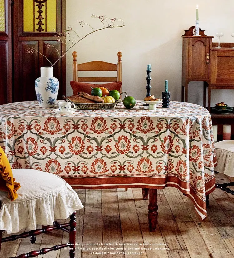 Extra Modern Rectangle Tablecloth for Dining Table, Garden Flower Table Covers for Round Table, Square Tablecloth for Kitchen, Farmhouse Table Cloth for Oval Table