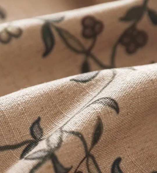 Farmhouse Table Cloth for Oval Table, Rustic Flower Pattern Linen Tablecloth for Kitchen Table, Modern Rectangle Tablecloth Ideas for Dining Room Table